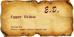 Egger Diána névjegykártya